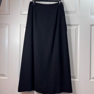 Harve Benard By Bernard Holtzman Black Maxi Skirt Sz10 Exquisite Quality Flowy‎